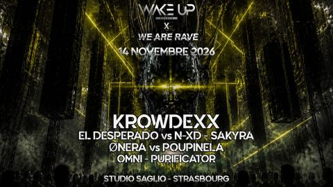 Affiche : Wake Up x We are Rave, Studio Saglio, 14 nov.