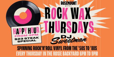 Poster: Rock Wax Thursdays, Rosemount Hotel, Oct 29