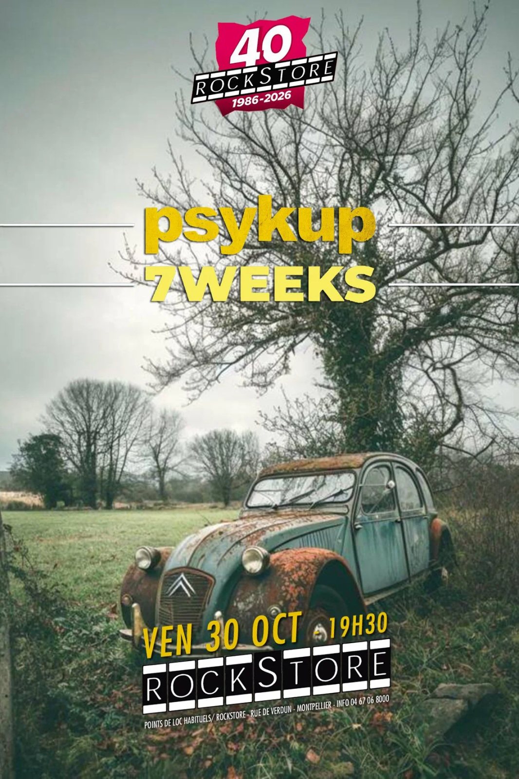Affiche : PSYKUP + 7WEEKS
