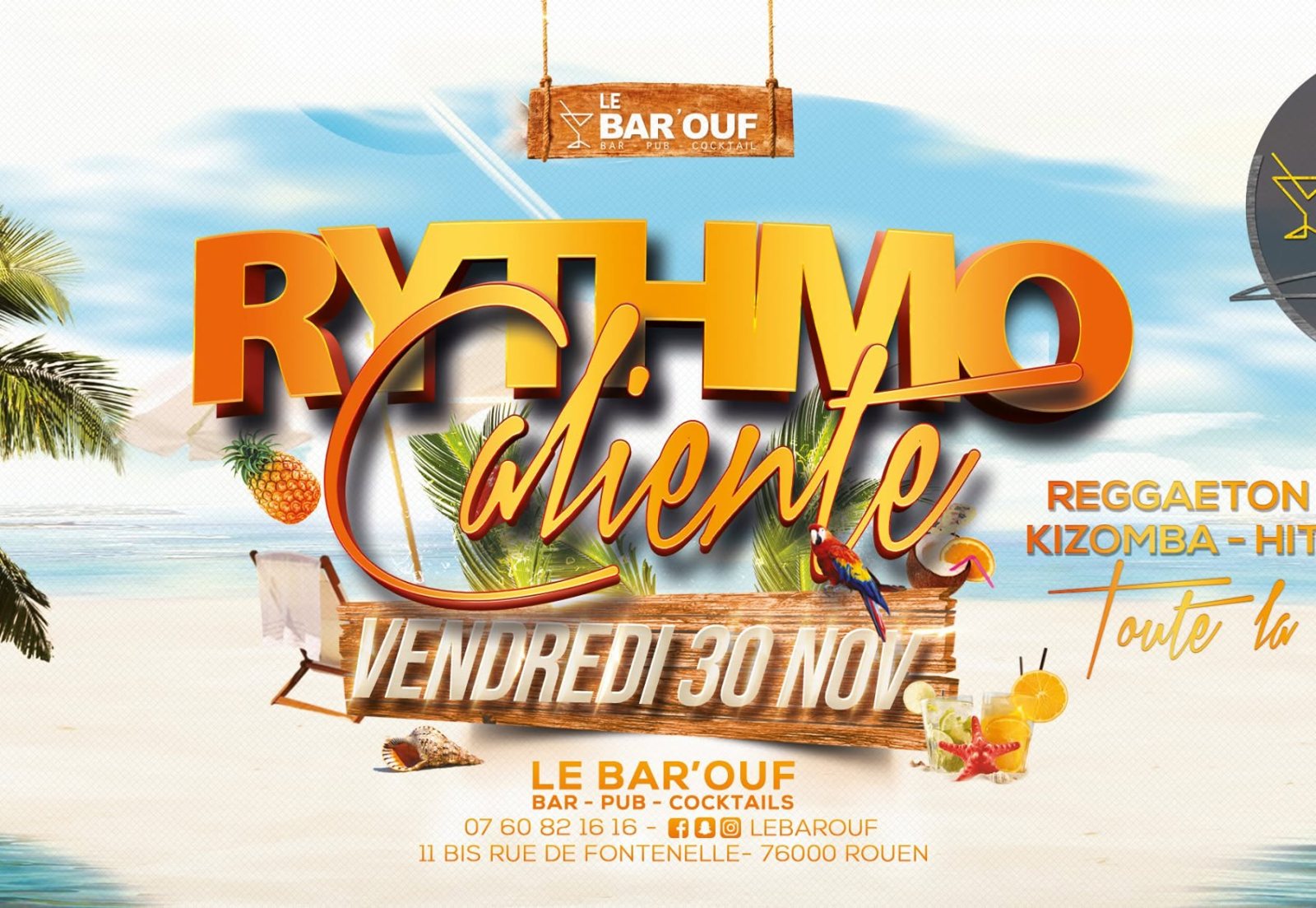 Affiche : SOIRÉE RYTHMO CALIENTE