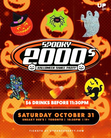 Poster: Spooky 2000s Halloween Dance Party, Sneaky Dee's, Oct 31