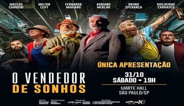 Cartaz: O VENDEDOR DE SONHOS, Teatro Dias Gomes, 31 de out.