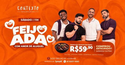 Cartaz: FeijoADA com Amor de Aluguel | 07.11 | Varanda Contexto Bar, Contexto Bar e Restaurante, 7 de nov.