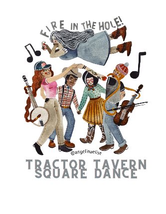 Poster: Tractor Square Dance! Mississippi Hotdogs w/ David Thielk calling