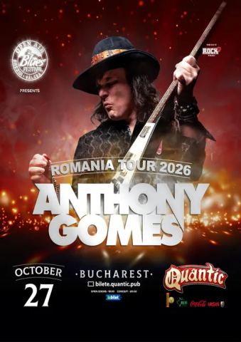 Poster: Anthony Gomes | Romania Tour 2026, Quantic, Oct 27
