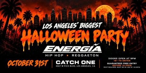 Poster: 10.31.26 | ENERGIA PARTY: THE MOST EPIC HALLOWEEN BASH IN LOS ANGELES!, Catch One, Oct 31