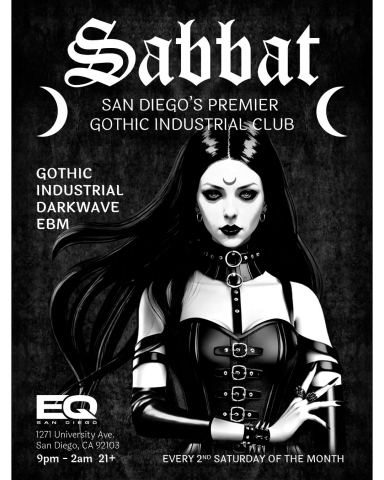 Poster: Club Sabbat, EQ San Diego, Nov 14