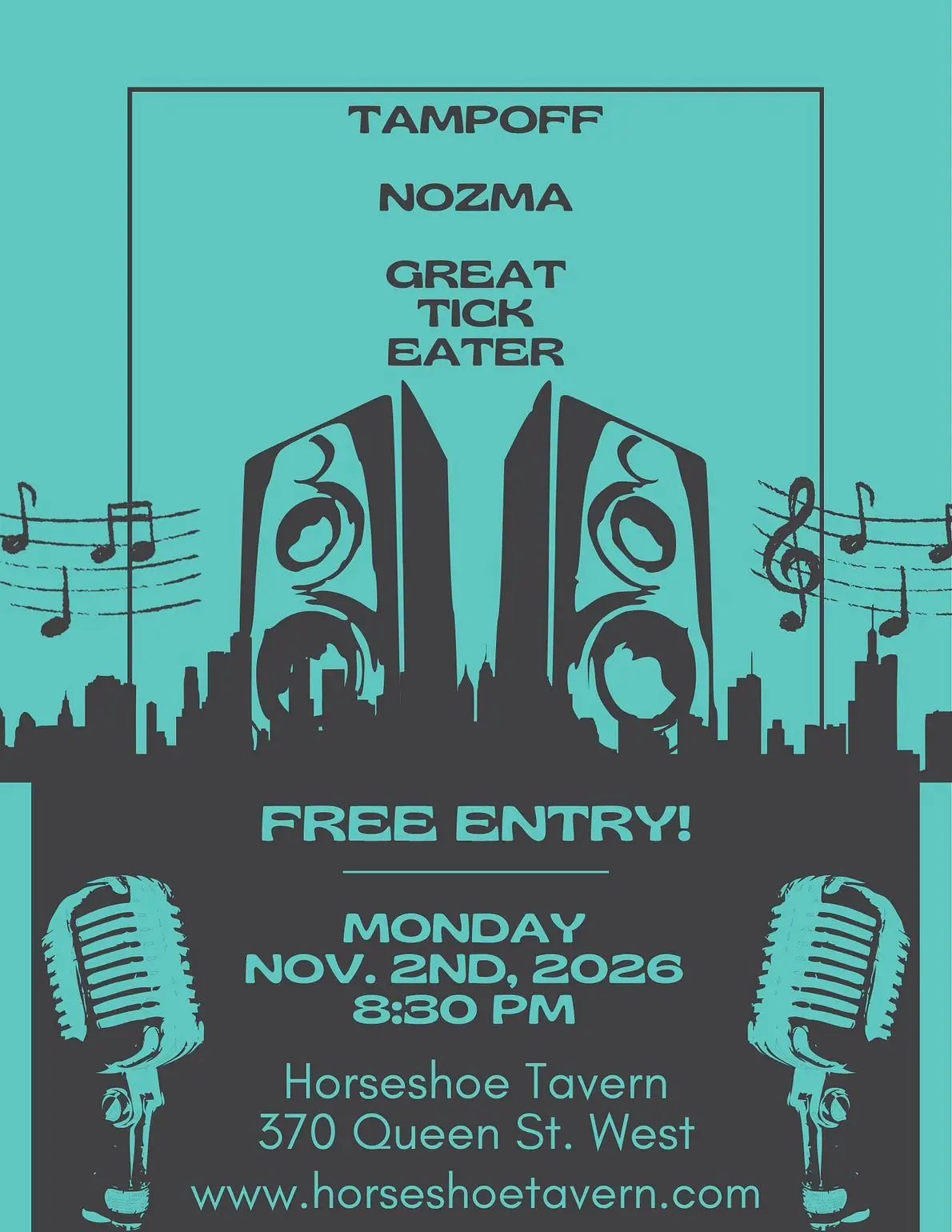 Poster: TAMPOFF | NOZMA | GREAT TICK EATER