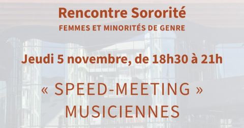 Poster: Musiques sauvages – Speed Meeting musiciennes, La Belle Electrique, Nov 5
