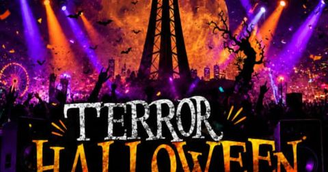 Poster: Terror Halloween Party, Tiki Playa, Oct 31