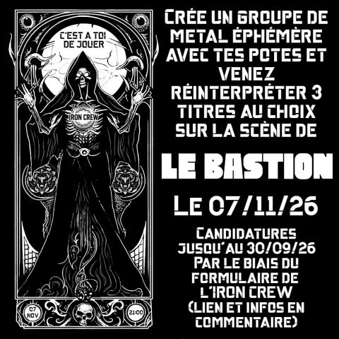 Affiche : Besac Metal All Stars 2026, Le Bastion, 7 nov.