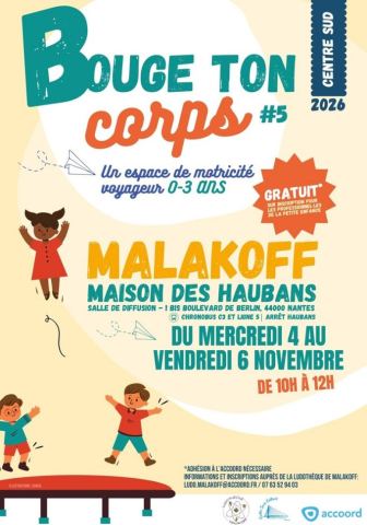 Affiche : Bouge Ton Corps # 5, Maison de quartier des Haubans, 4 nov.