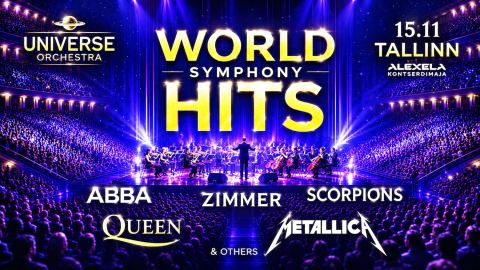 Plakat: World Hits Symphony - Universe Orchestra, Alexela Kontserdimaja, 15. nov