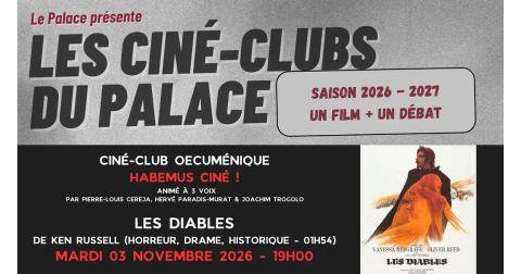 Poster: Ciné-club œcuménique - Les Diables - De Ken Russell (1971 - 01h54), Cinéma Le Palace, Nov 3