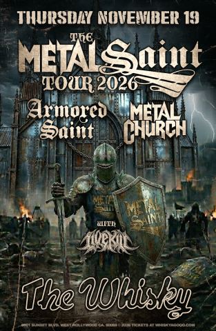 Poster: Armored Saint, Metal Church, LIVEKILL, Whisky a Go Go, Nov 19