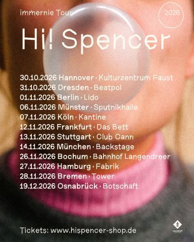 Plakat: HI! SPENCER, Lido, 1. Nov.