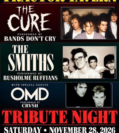 Poster: Bands Don't Cry Cure Tribute Rusholme Ruffians Smiths Tribute Crvsh