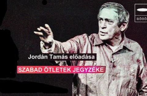 Plakát: Jordán Tamás: Szabad-ötletek jegyzéke, Gödör Klub, nov. 4.