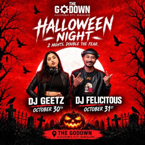 Poster: The Godown Halloween Night – 2 Nights, Double the Fear, The Godown E-City, Oct 30