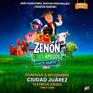 Poster: Zenon y sus Amigos, Teatro El Paseo, Nov 8